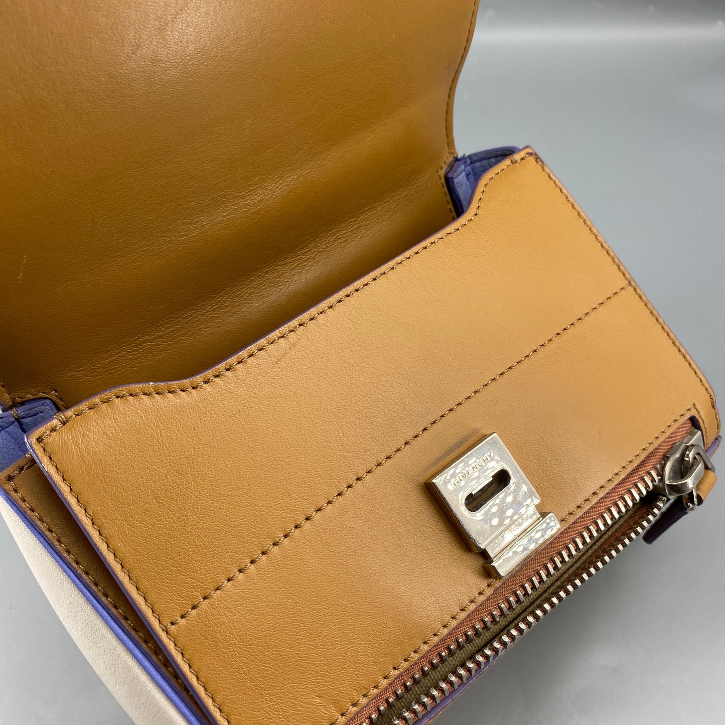 Givenchy Pandora Pure Crossbody Bag Caramel Purple White