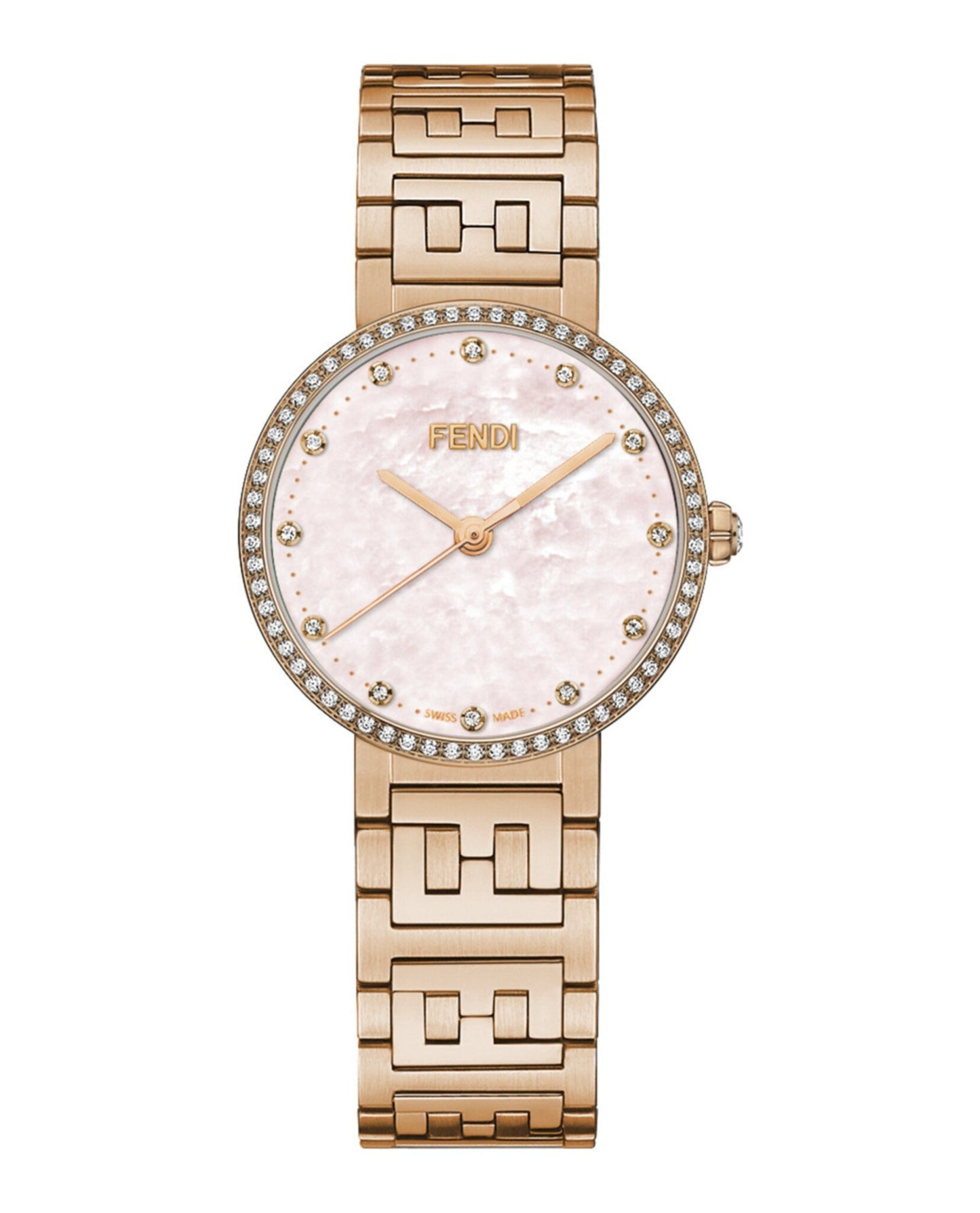 Fendi Womens Rose Gold 29mm Bracelet Fashion Watch