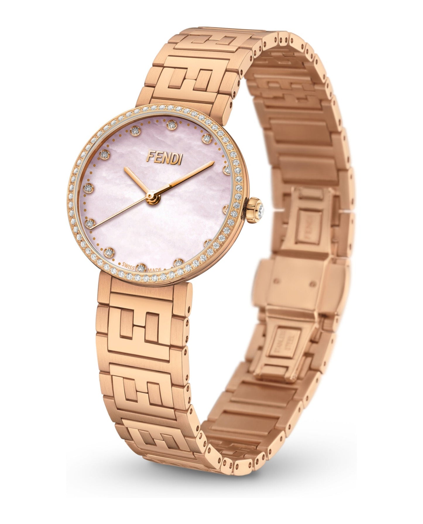 Fendi Womens Rose Gold 29mm Bracelet Fashion Watch