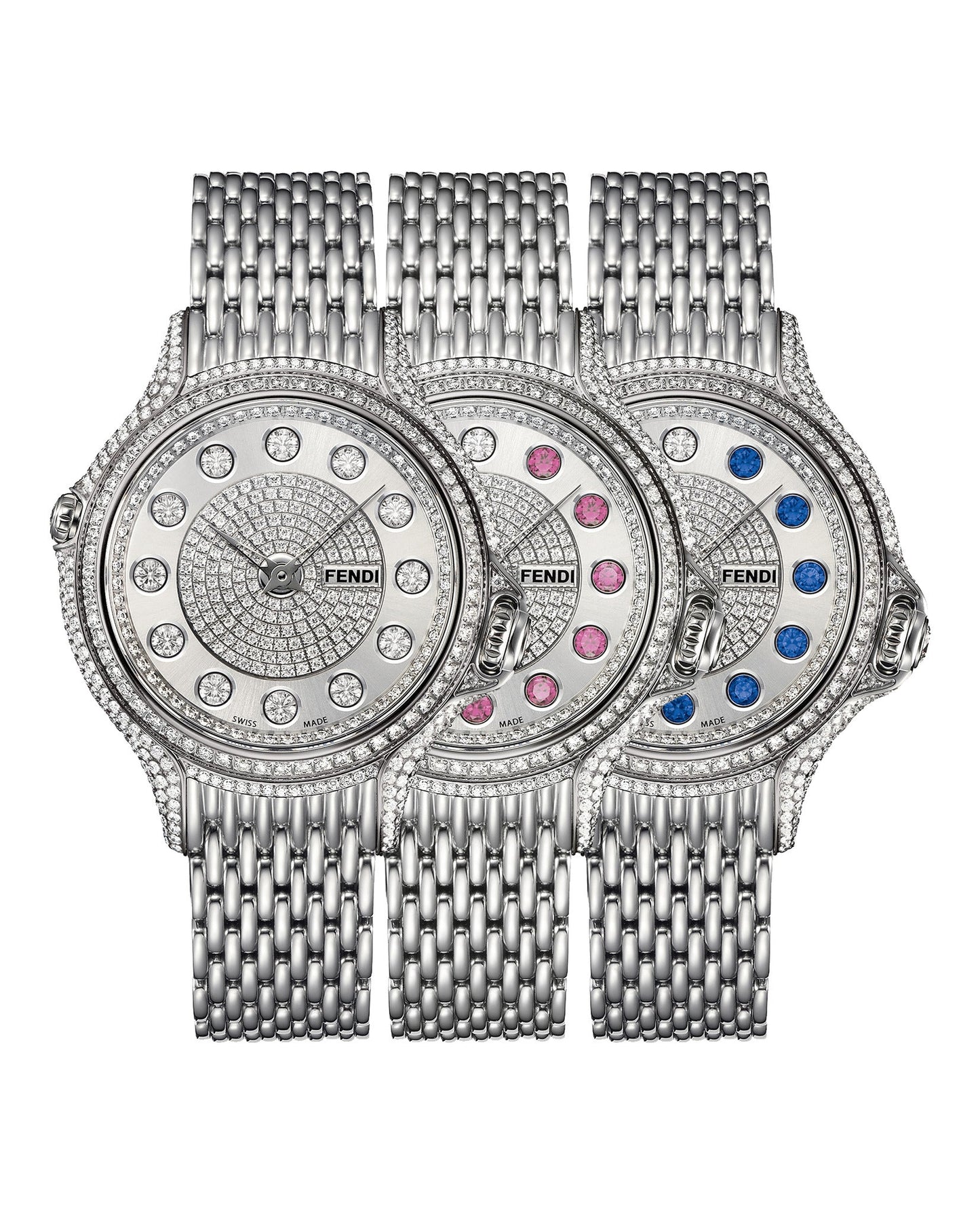 Fendi Womens Stainless Steel 38mm Bracelet Fashion Watch