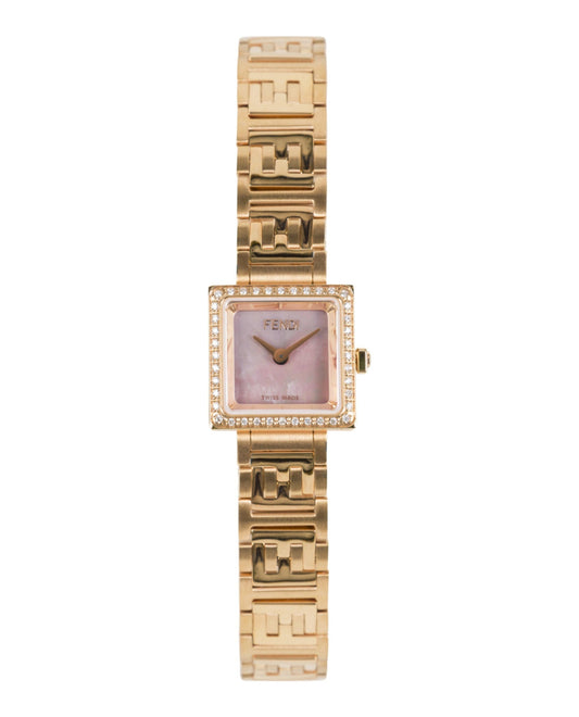 Fendi Womens Rose Gold 16mm Bracelet Fashion Watch