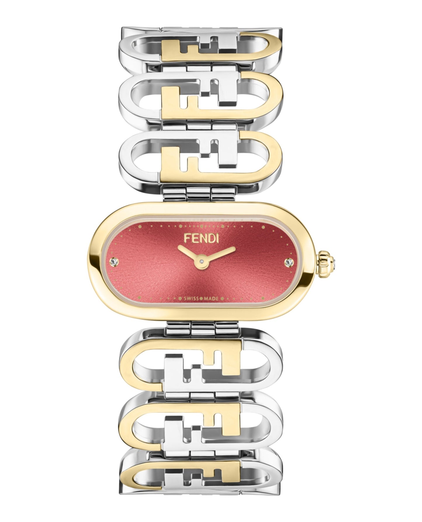 Fendi Womens Two Tone 14.8mm Bracelet Fashion Watch