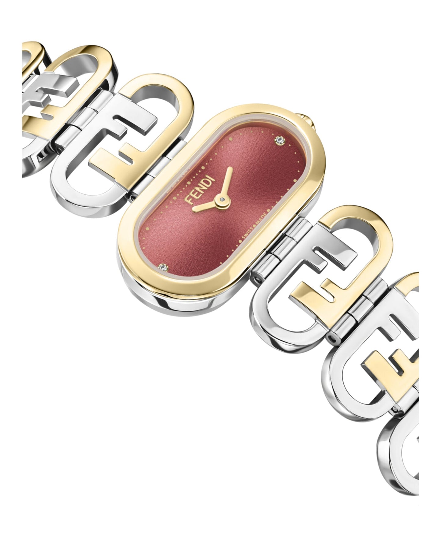 Fendi Womens Two Tone 14.8mm Bracelet Fashion Watch