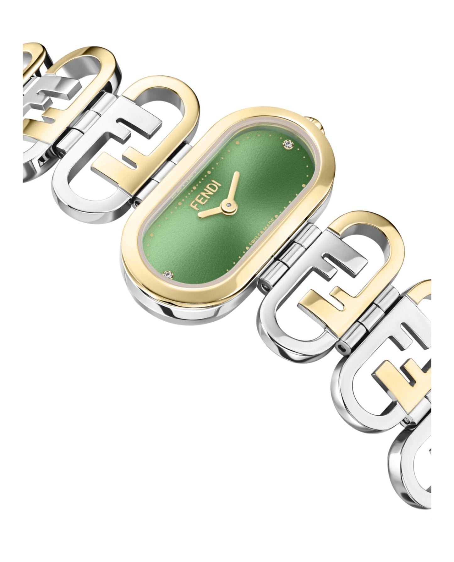 Fendi Womens Two Tone 14.8mm Bracelet Fashion Watch