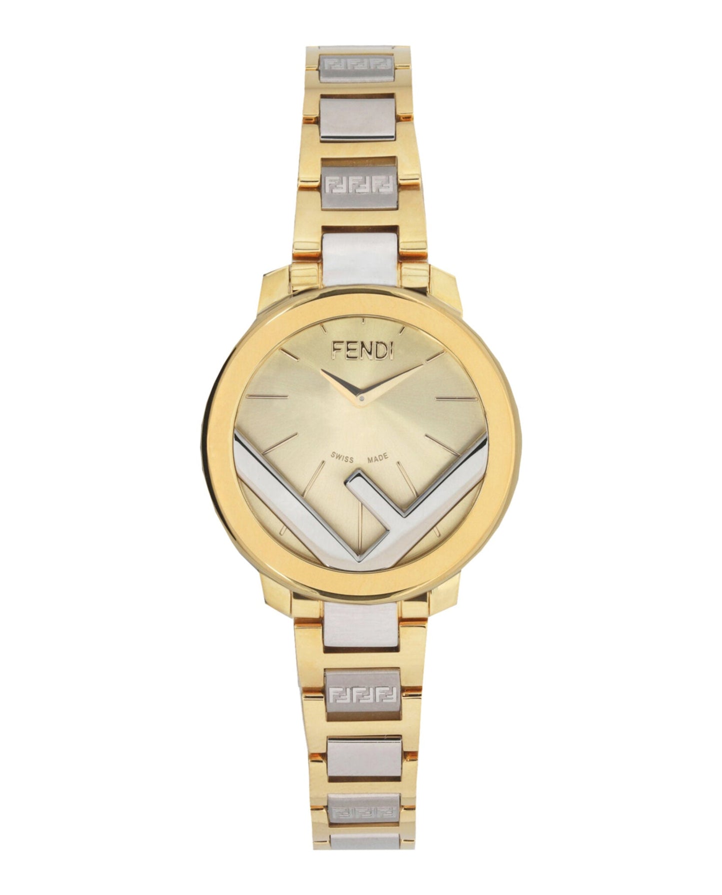 Fendi Womens Two Tone 28mm Bracelet Fashion Watch