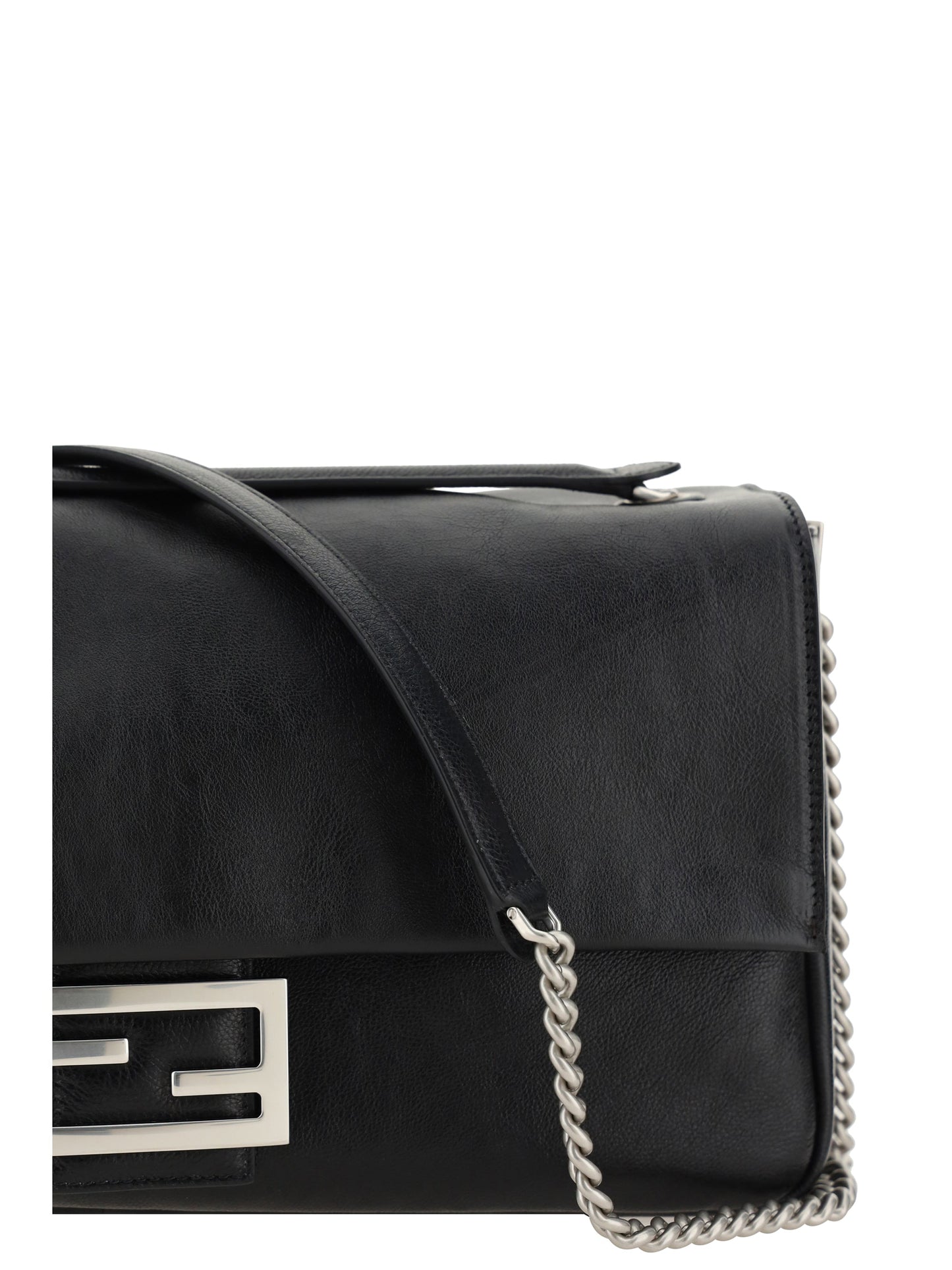 Fendi Women Leather Baguette Shoulder Bag
