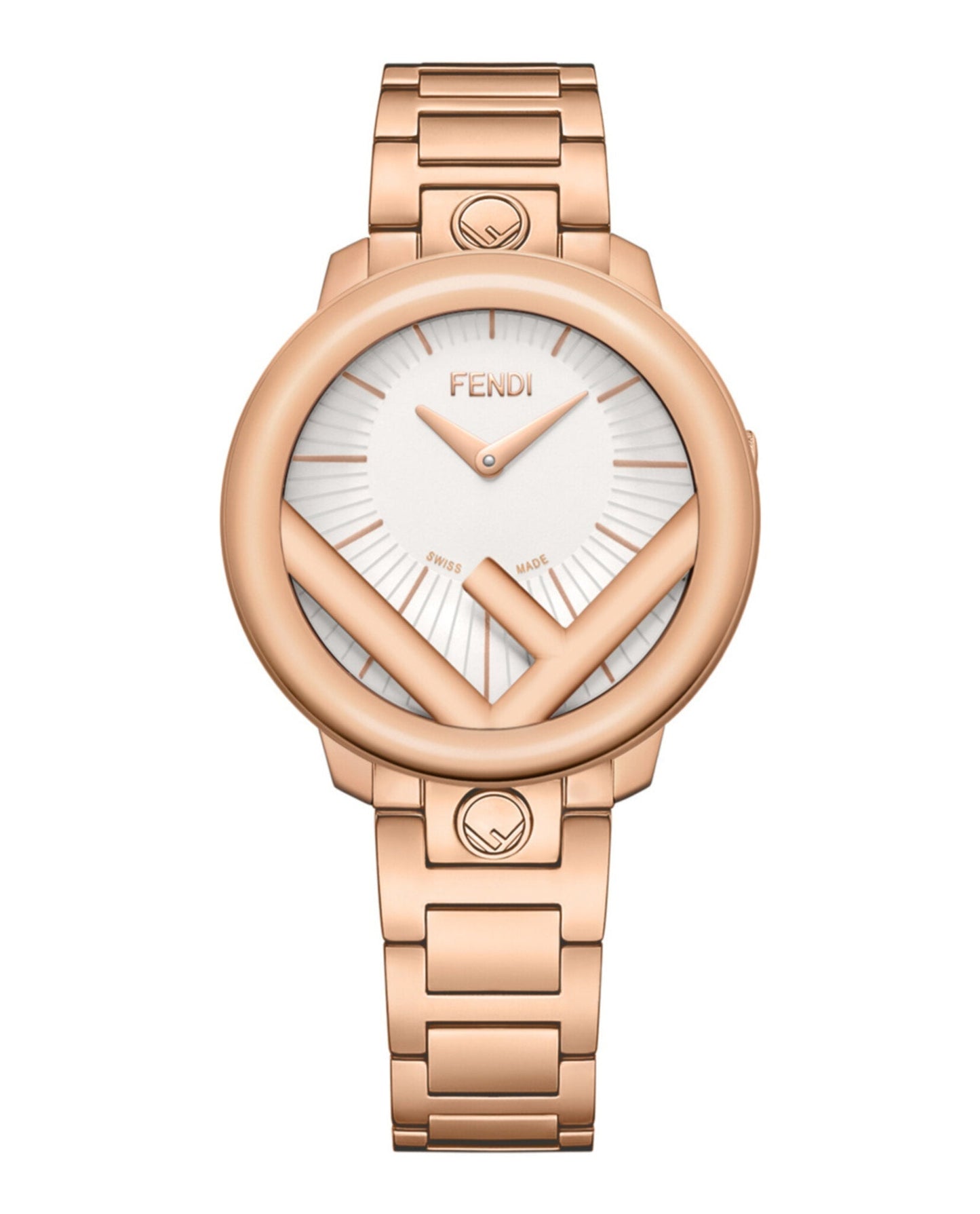 Fendi Womens Run Away Rosegold 36mm Bracelet Fashion Watch