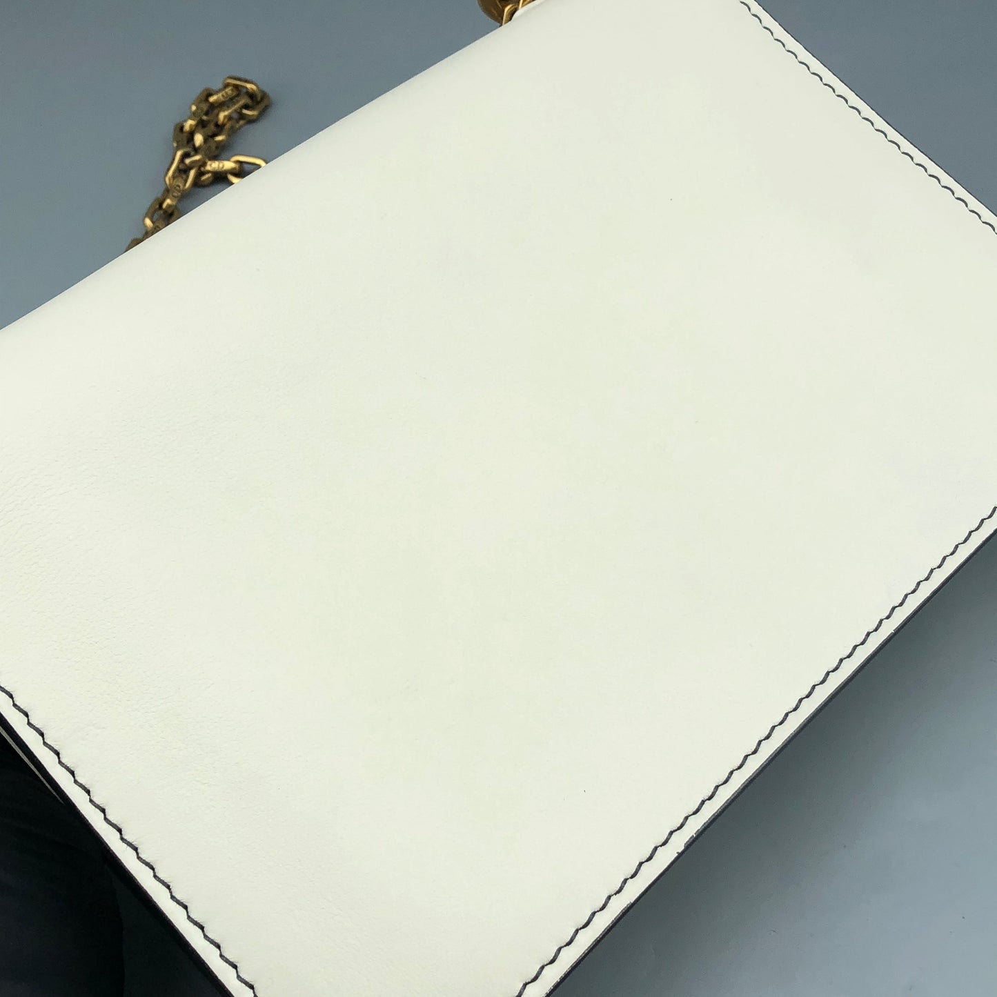 Christian Dior White Smooth Leather J'ADIOR Flap Chain Shoulder Bag
