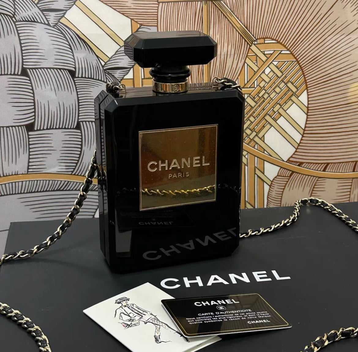 Chanel Luxury Leather Black Clutch Style 10