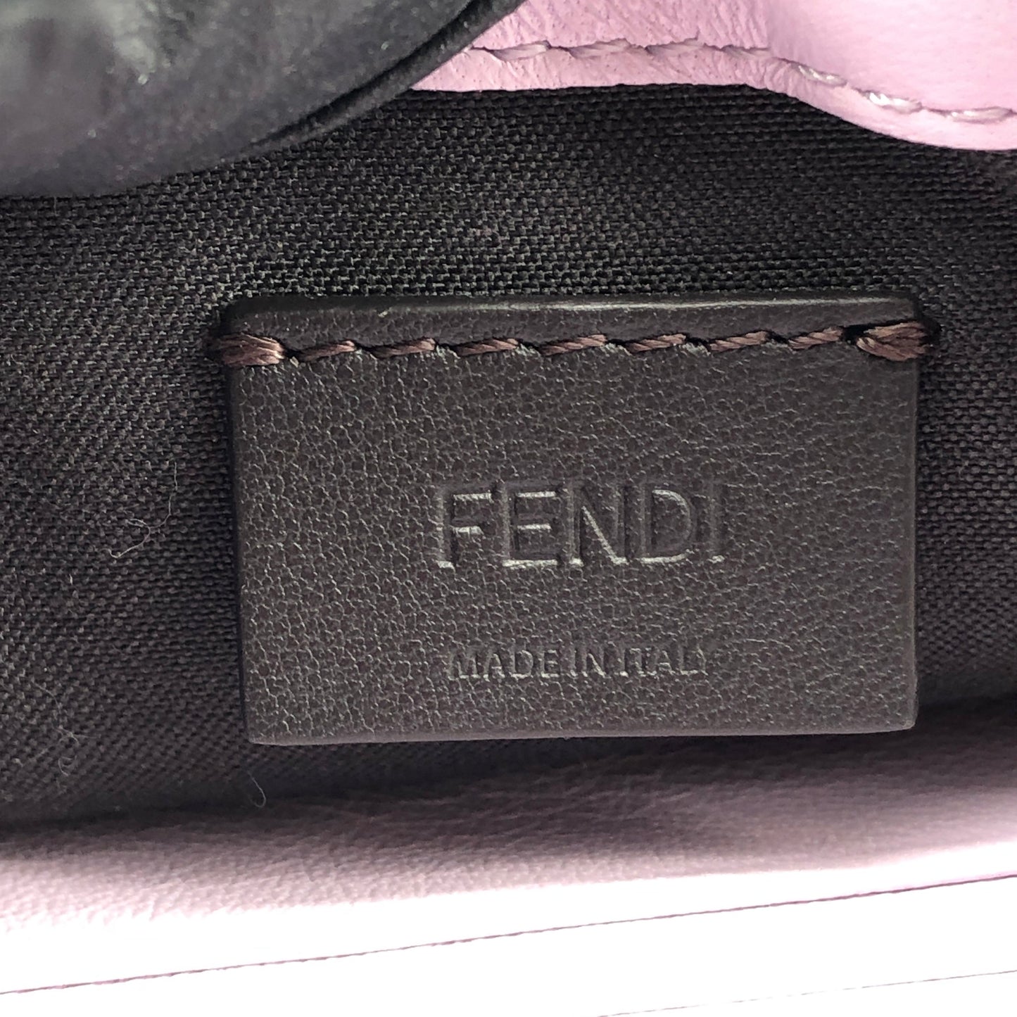 Fendi Light Purple FF Embossed Baguette Shoulder Bag