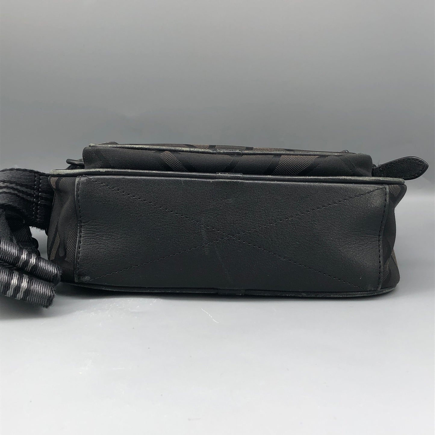 Burberry TB Monogram Canvas Crossbody Camera Bag Black
