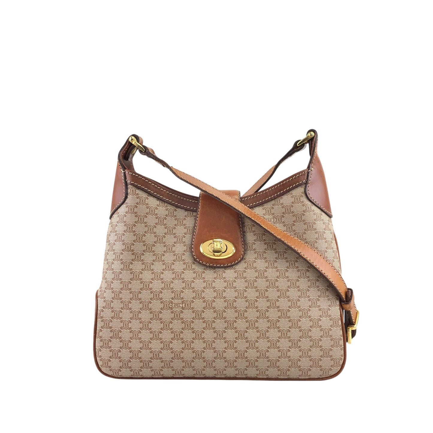 CELINE Turn Lock Shoulder bag Beige