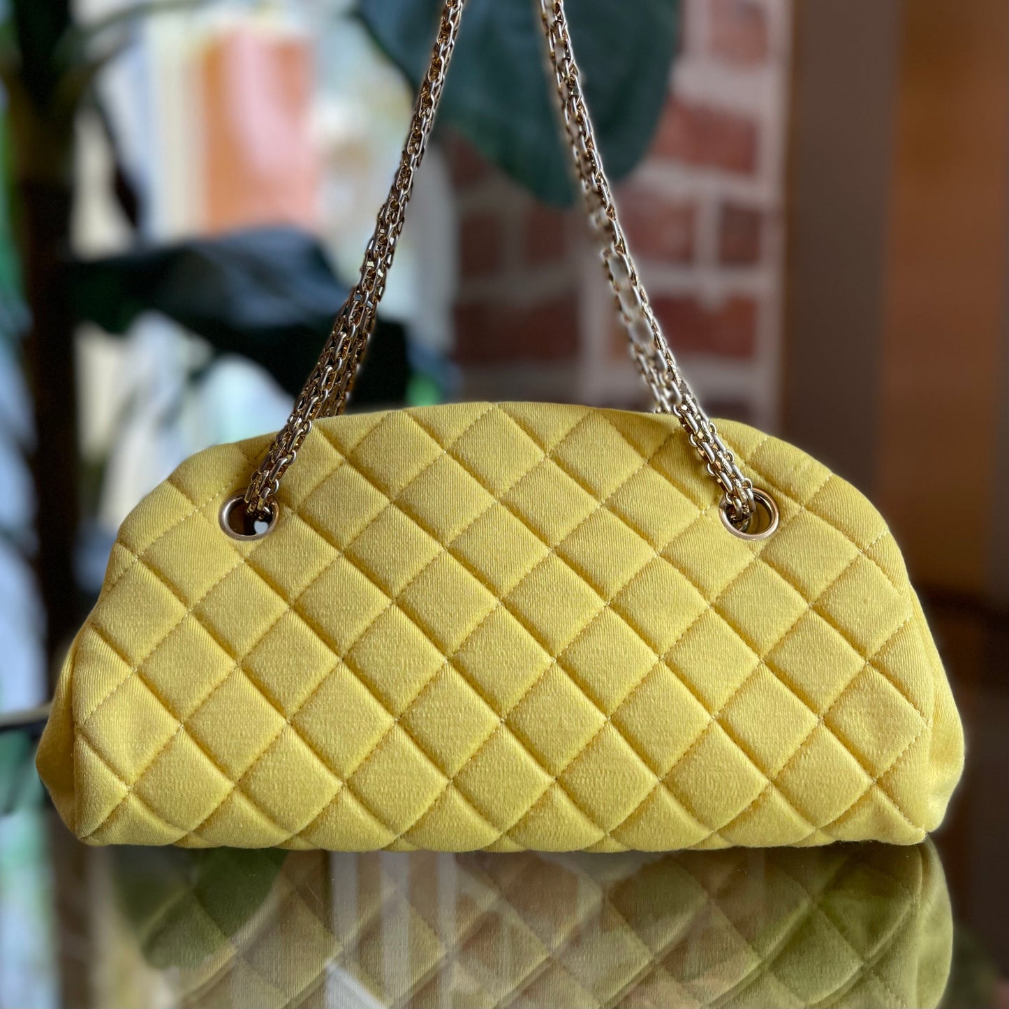 Chanel Yellow Quilted Jersey Handbag - Rovelle Bags