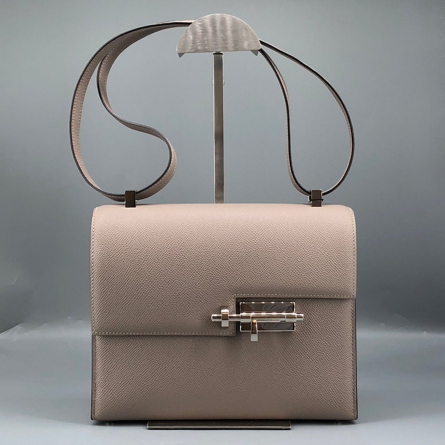 Hermes 2017 Verrou 23cm Bag Asphalt Grey