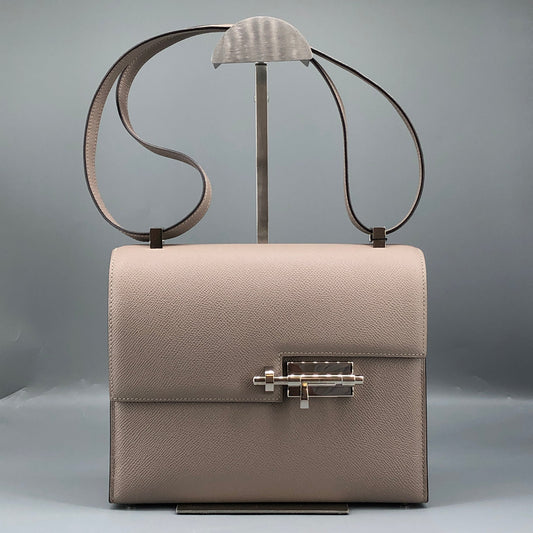 Hermes 2017 Verrou 23cm Bag Asphalt Grey