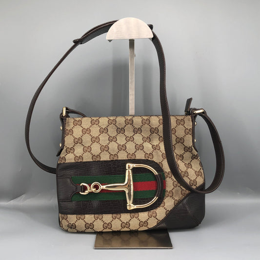 Gucci GG Canvas Crossbody Bag Brown/Beige