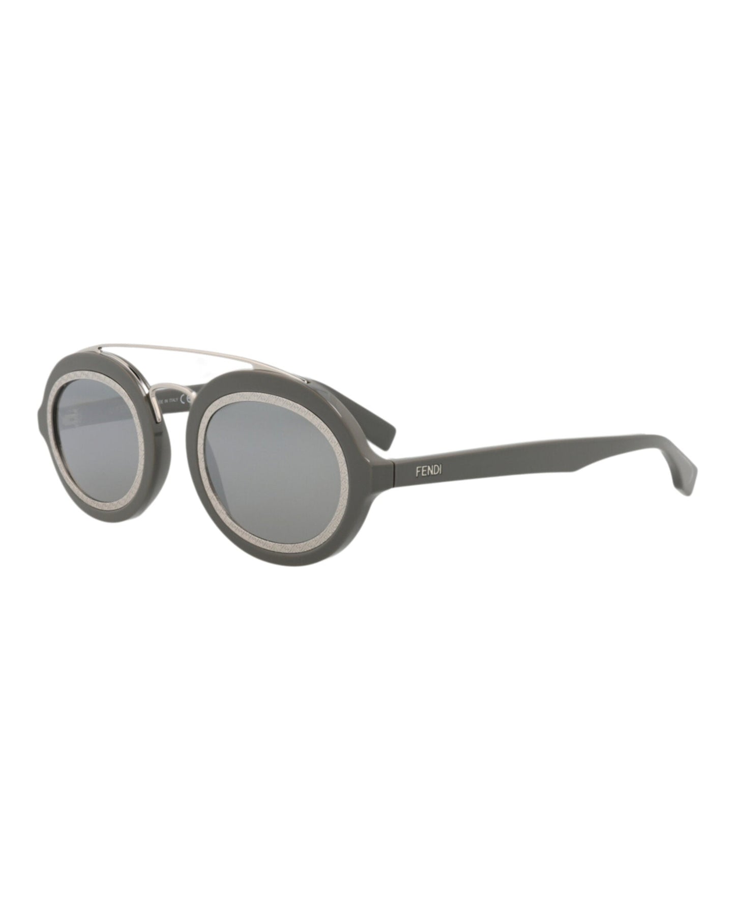 Fendi Womens Aviator Grey Grey Silver Fashion Designer Eyewear
