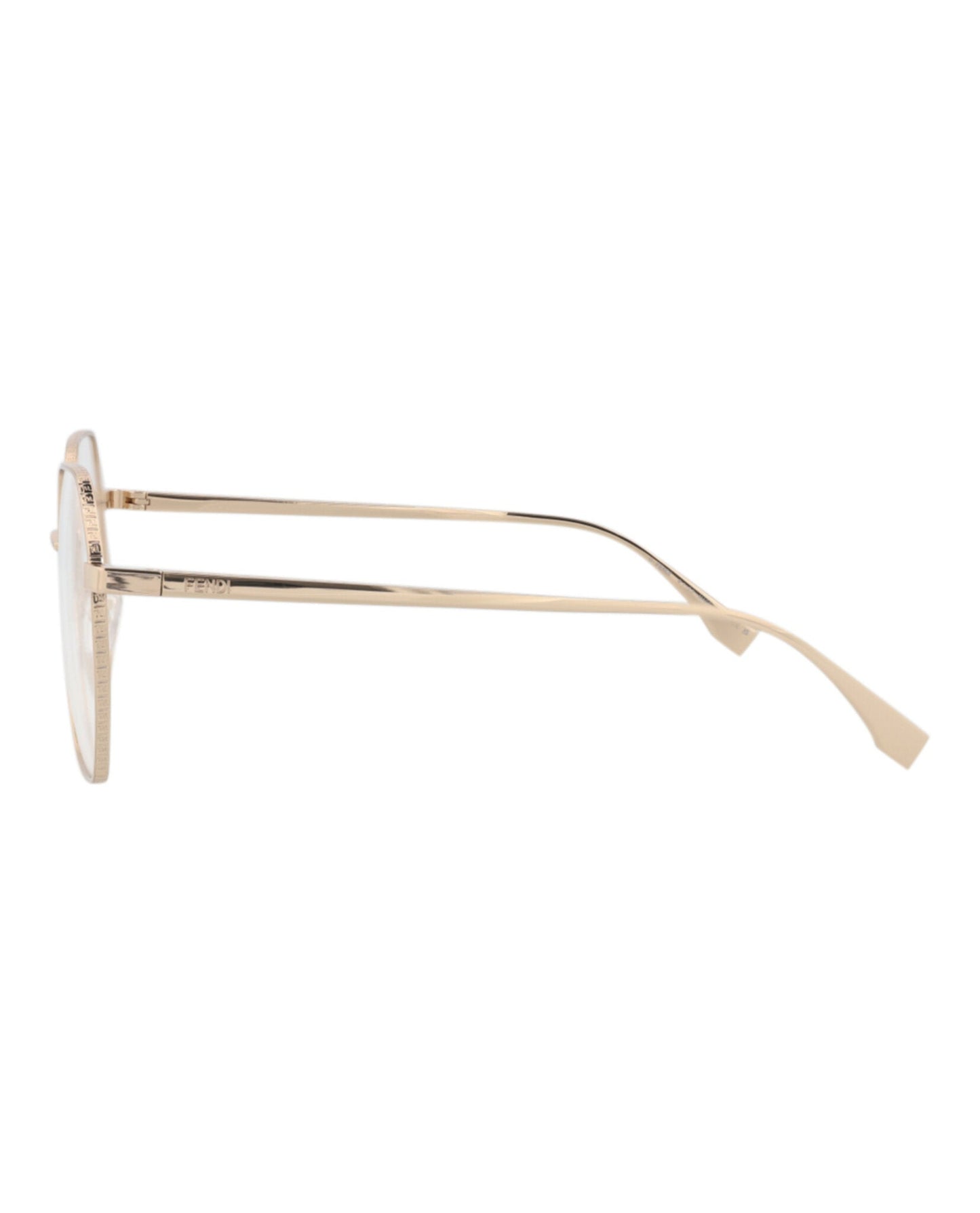 Fendi Womens Round/Oval Gold Gold Transparent Fashion Designer Eyewear