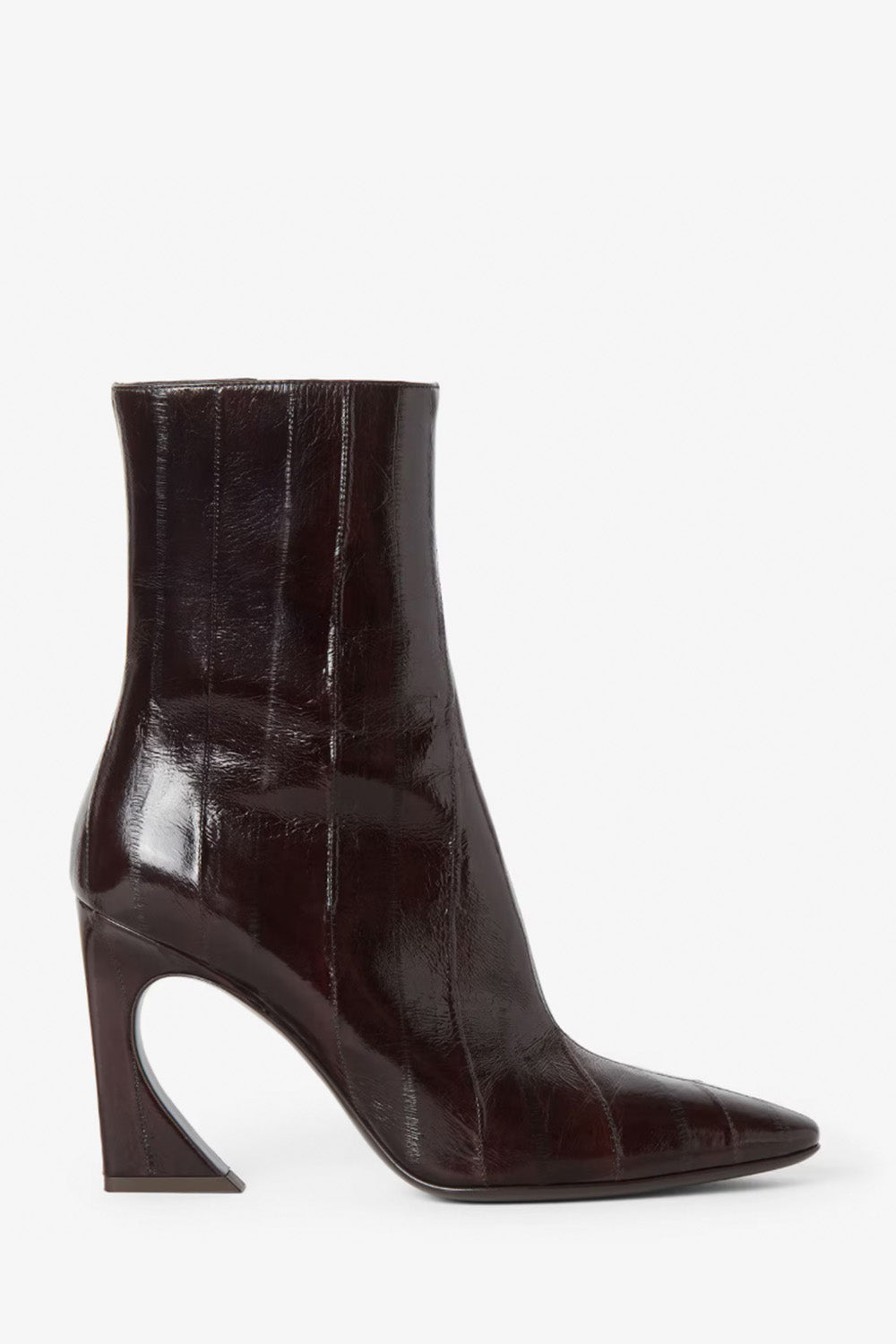 Fendi Arco Hagfish Leather Ankle Boots