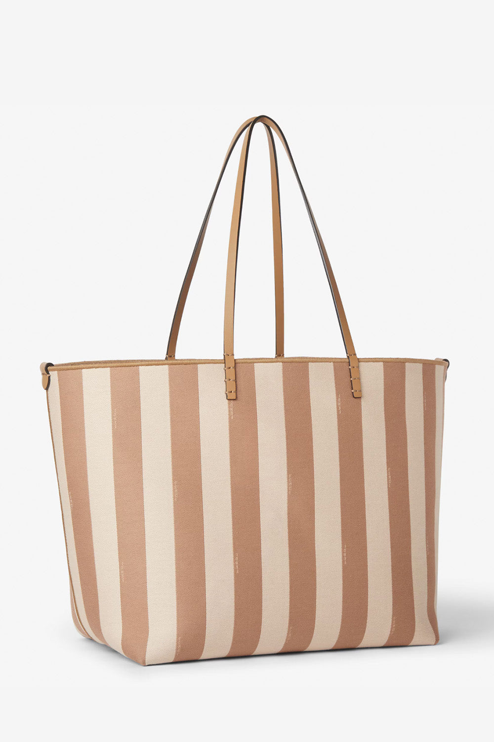 Roll Large Striped Pequin And Fendi Optical Jacquard Fabric Shopper