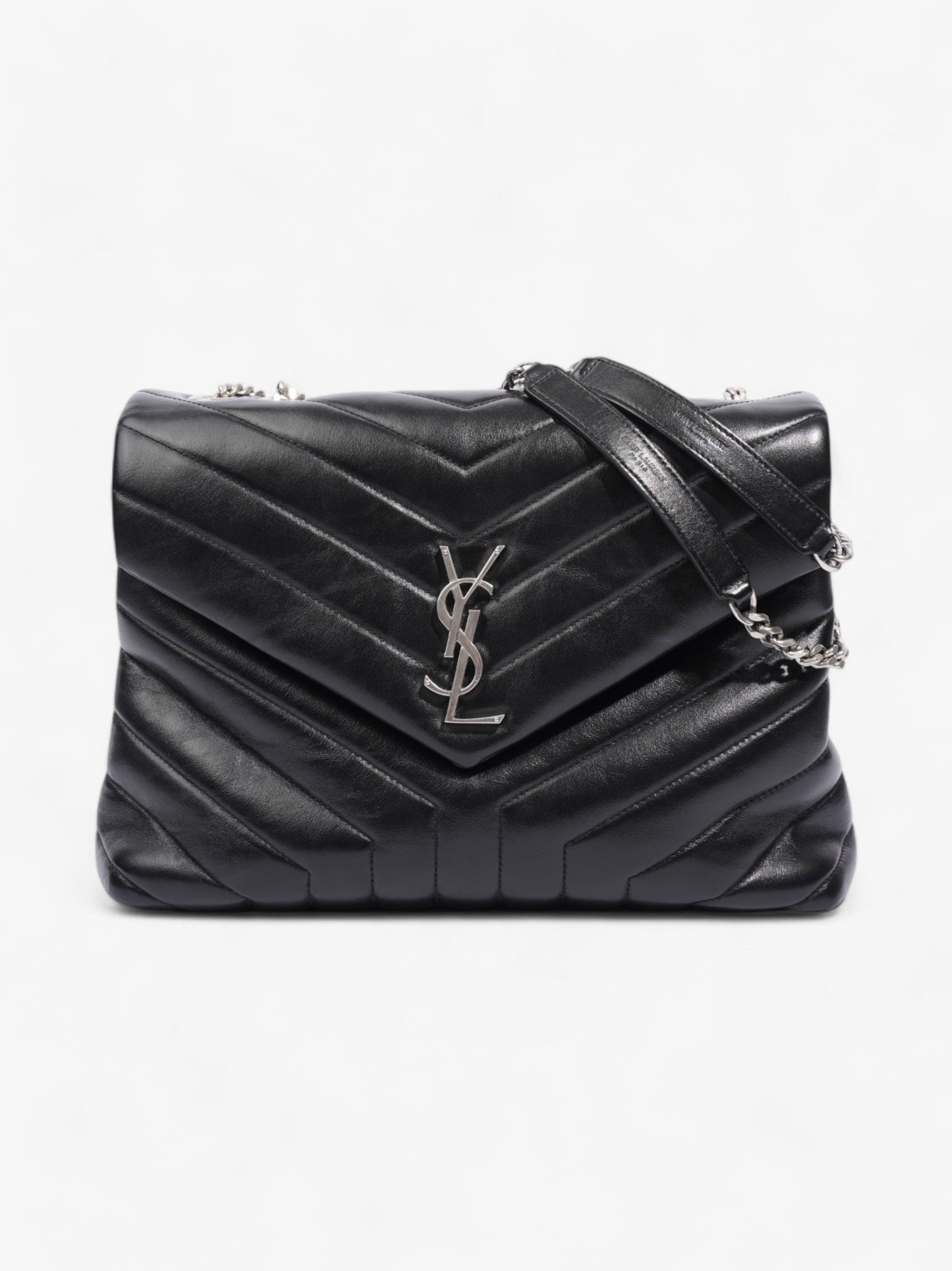 Saint Laurent Lou Leather Black Handbag Style 4