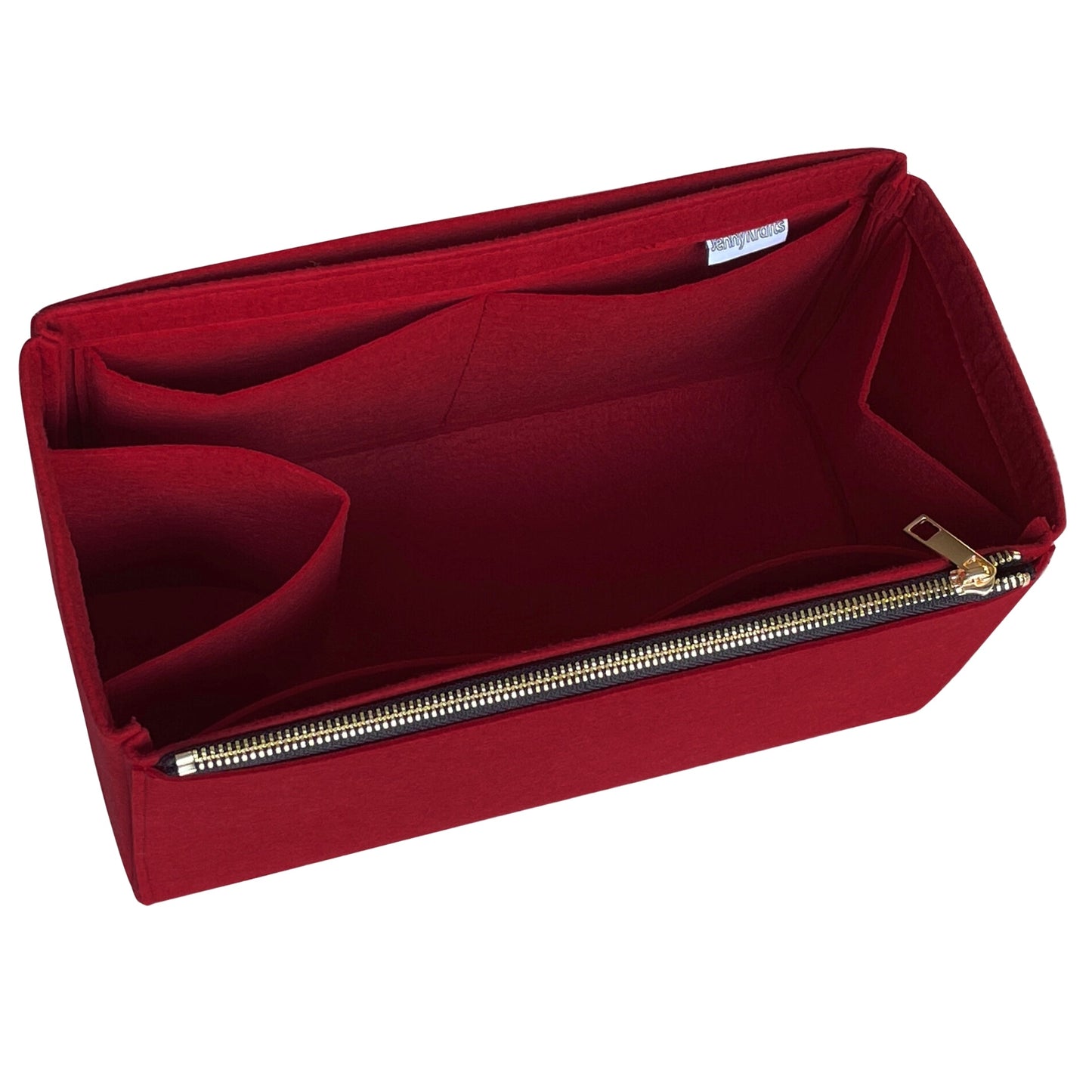 Organizer for [By The Way Selleria Medium, Fendi] Bag Insert (Felt, Long Zip and Open Compartment)