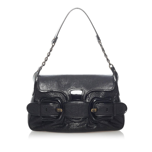 Fendi B Bis Leather Shoulder Bag (SHG-31432)