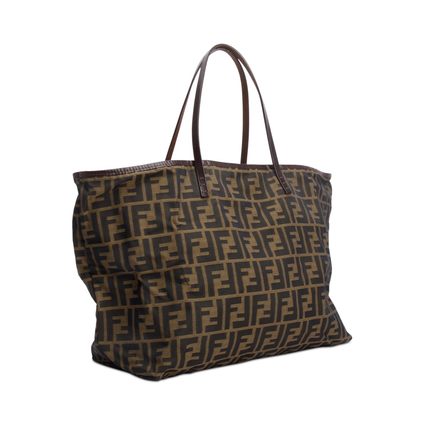 Fendi Brown FF Zucca Canvas Medium Roll Tote