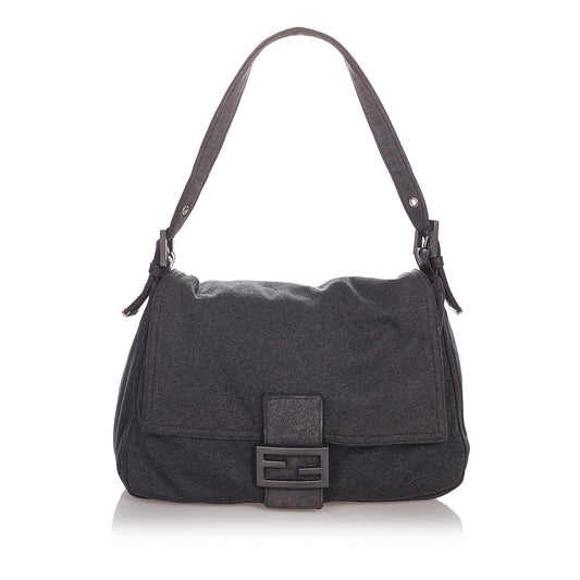 Fendi Cotton Mamma Baguette Shoulder Bag