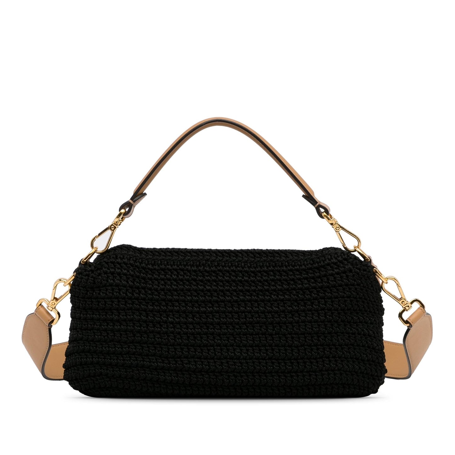 Fendi Crochet Raffia Baguette Satchel (SHG-depVYd)