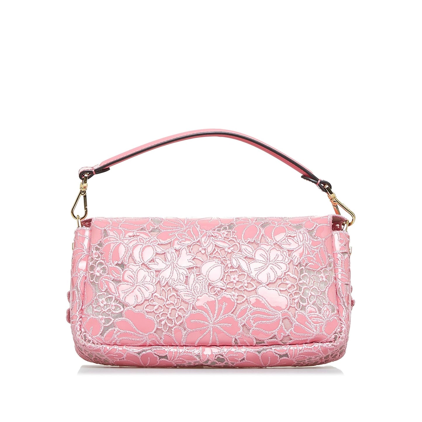 Fendi Embroidered Lace Baguette (SHG-PcQc93)