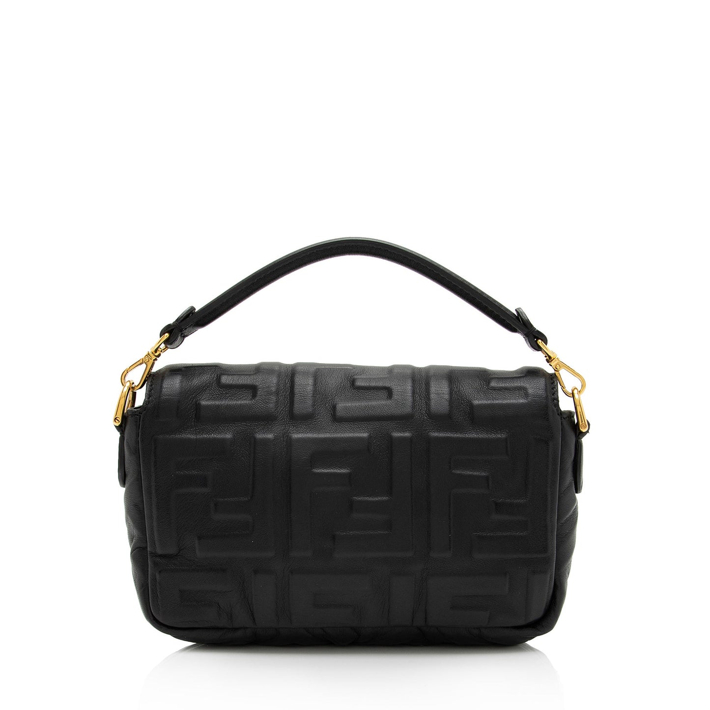 Fendi FF Embossed Mini Baguette Shoulder Bag