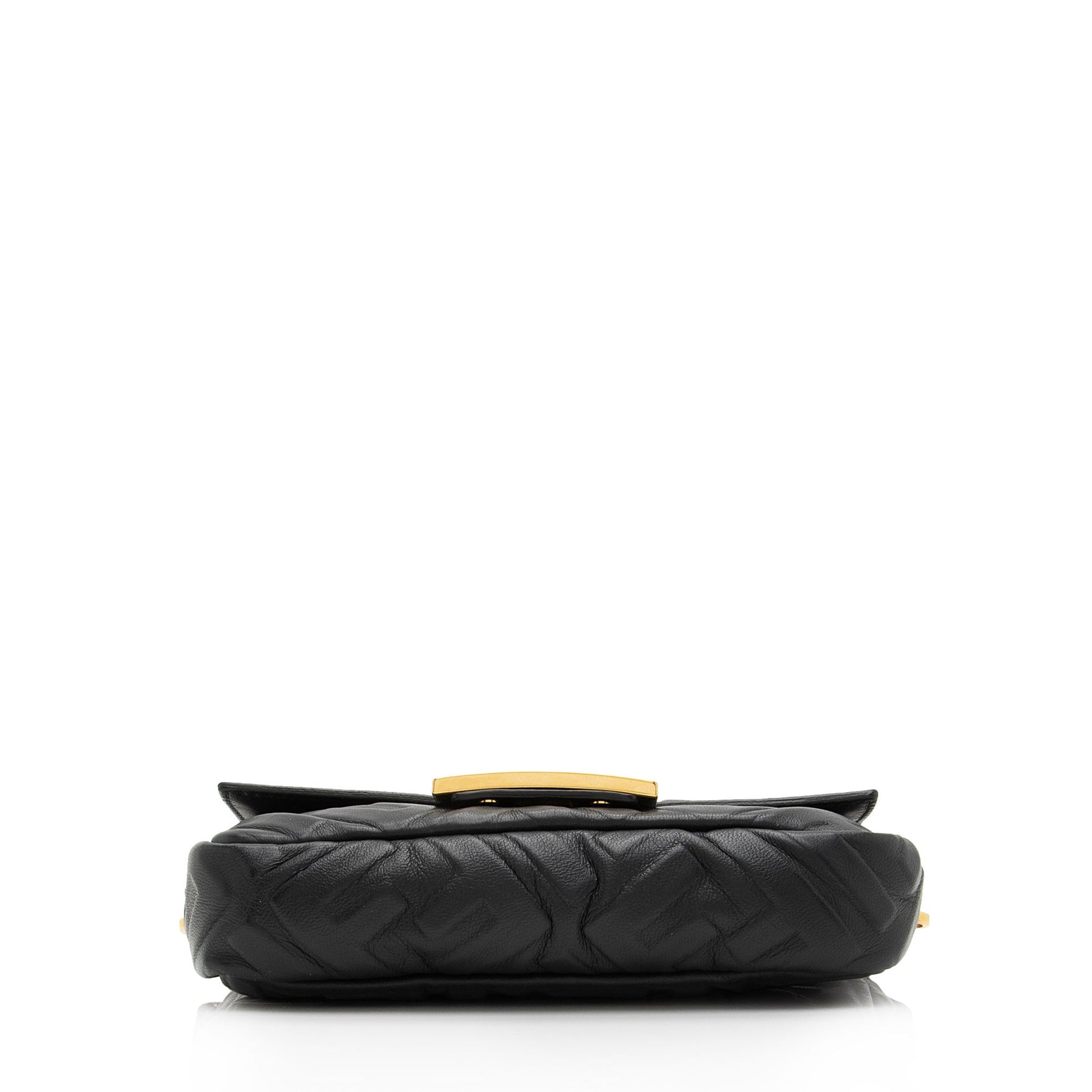Fendi FF Embossed Mini Baguette Shoulder Bag