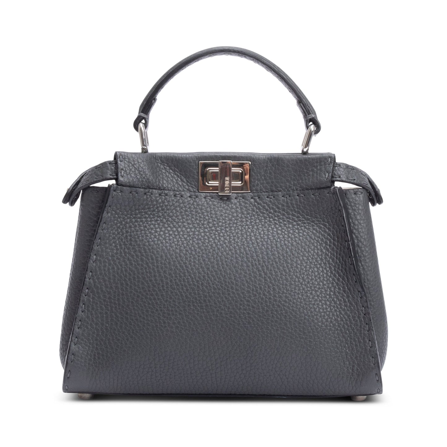 Fendi Grey Romano Selleria Mini Peekaboo Bag