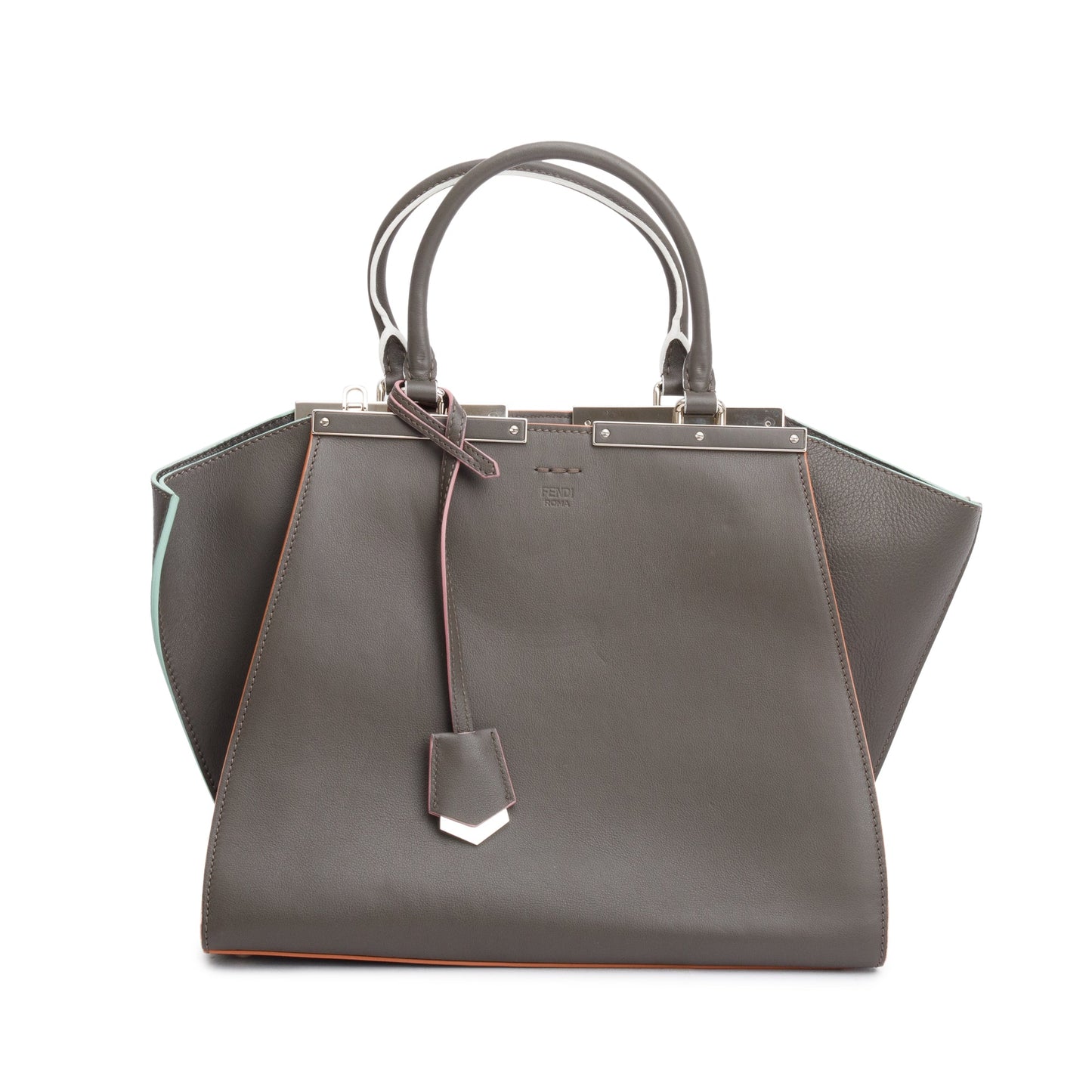 Fendi Grey Vitello Elite Leather Medium 3Jours Tote