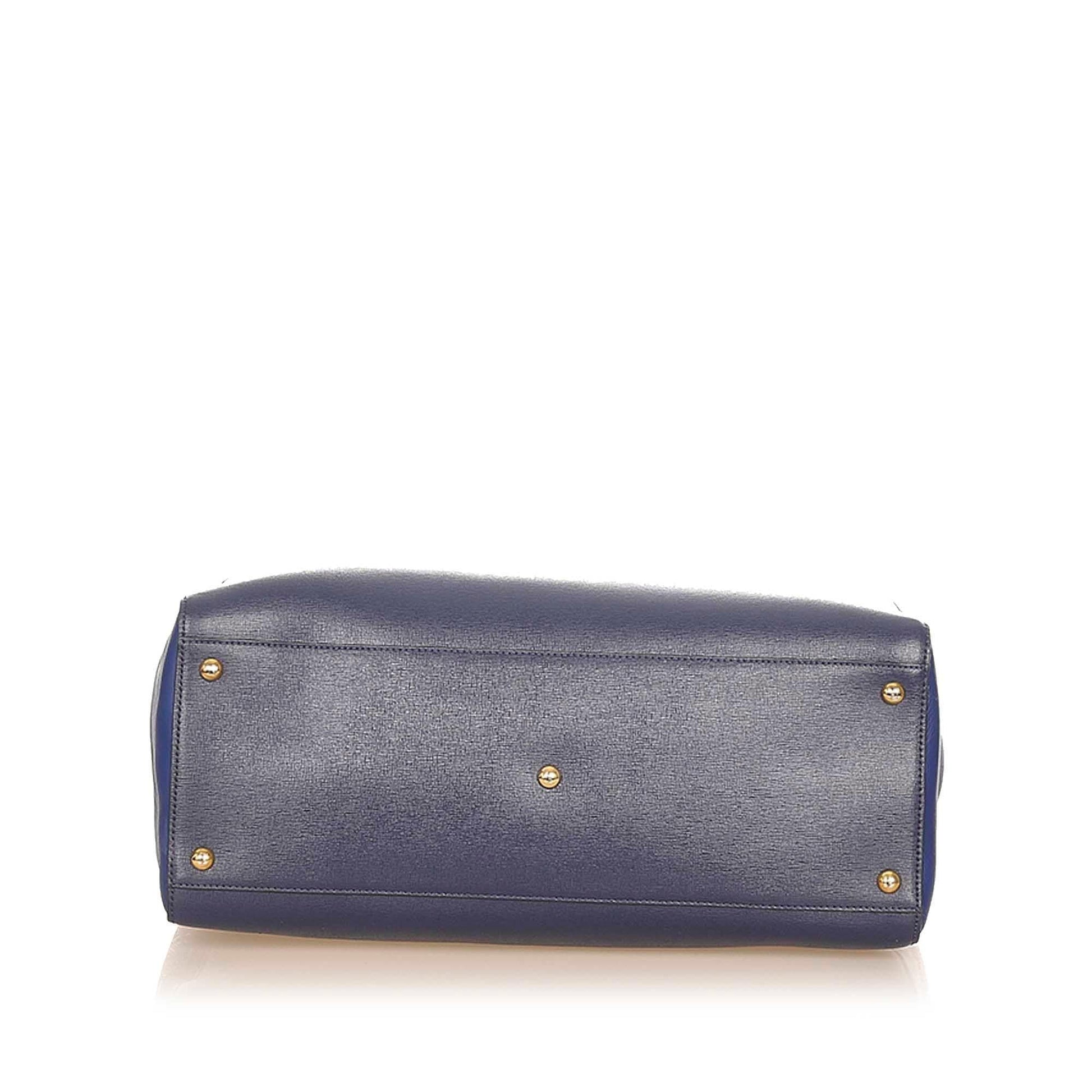 Fendi Large 2Jours Leather Tote Bag
