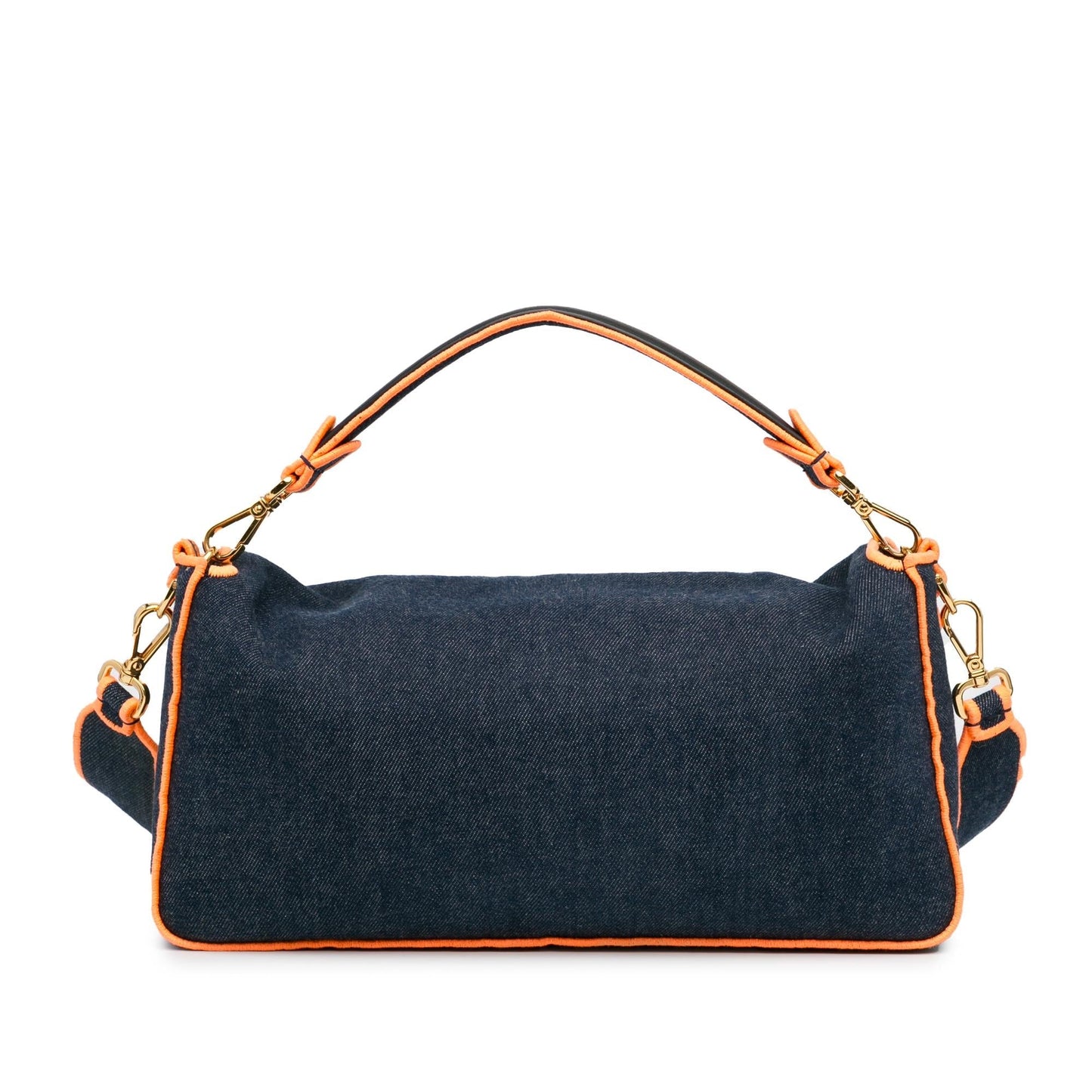 Fendi Large Denim Baguette Satchel (SHG-KcMfCV)
