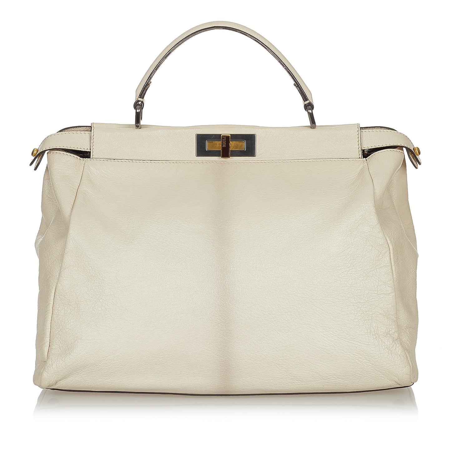 Fendi Large Peekaboo Leather Satchel