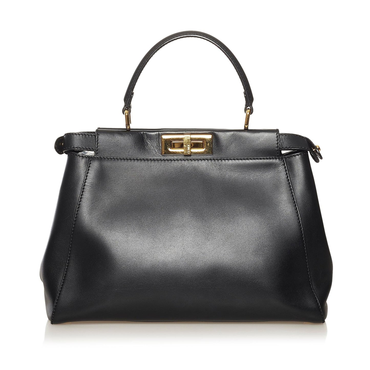 Fendi Medium Peekaboo Leather Satchel