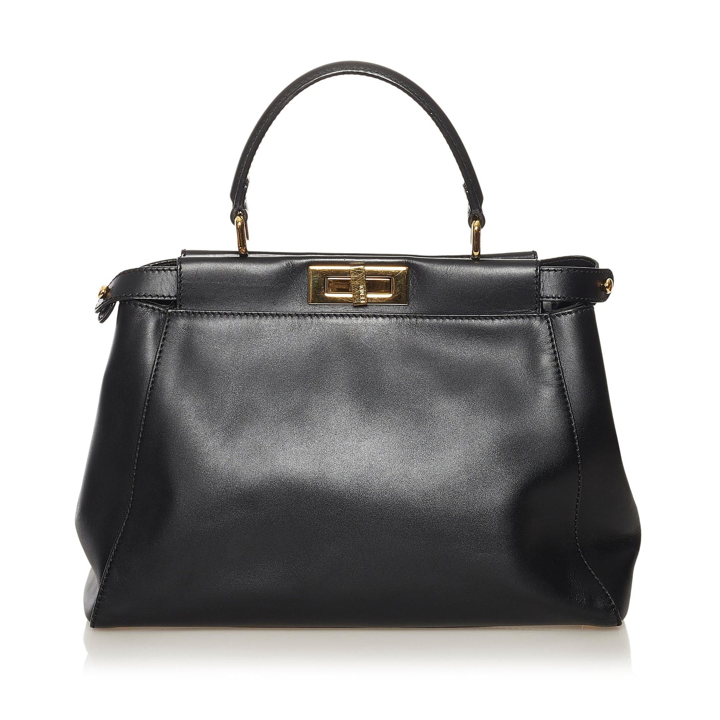 Fendi Medium Peekaboo Leather Satchel