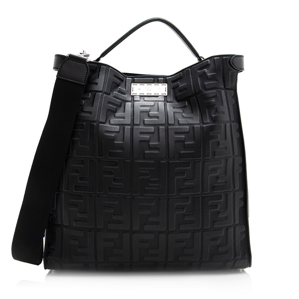 Fendi Nappa Embossed FF Peekaboo X Lite Bag