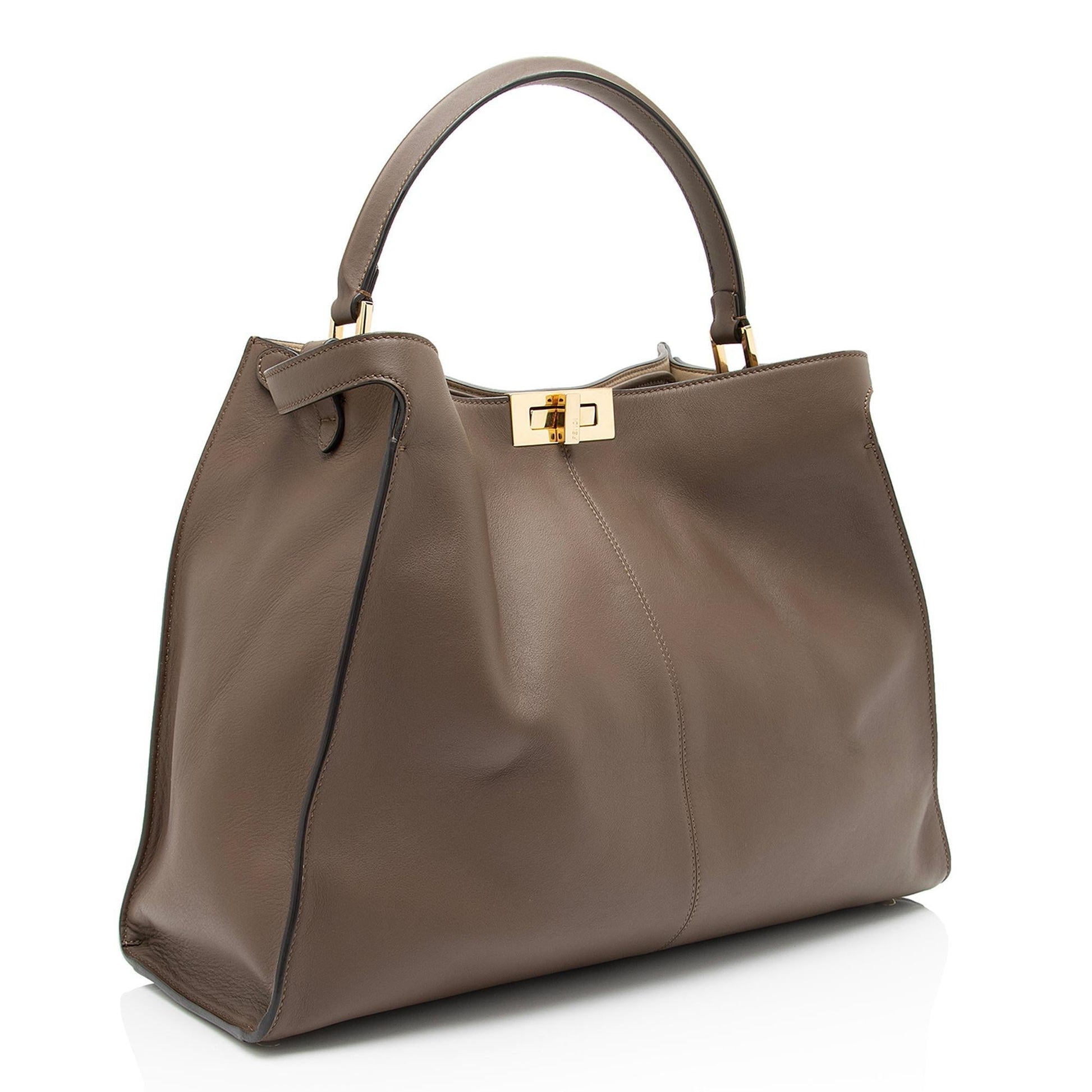 Fendi Nappa Leather Peekaboo X Lite Large Satchel