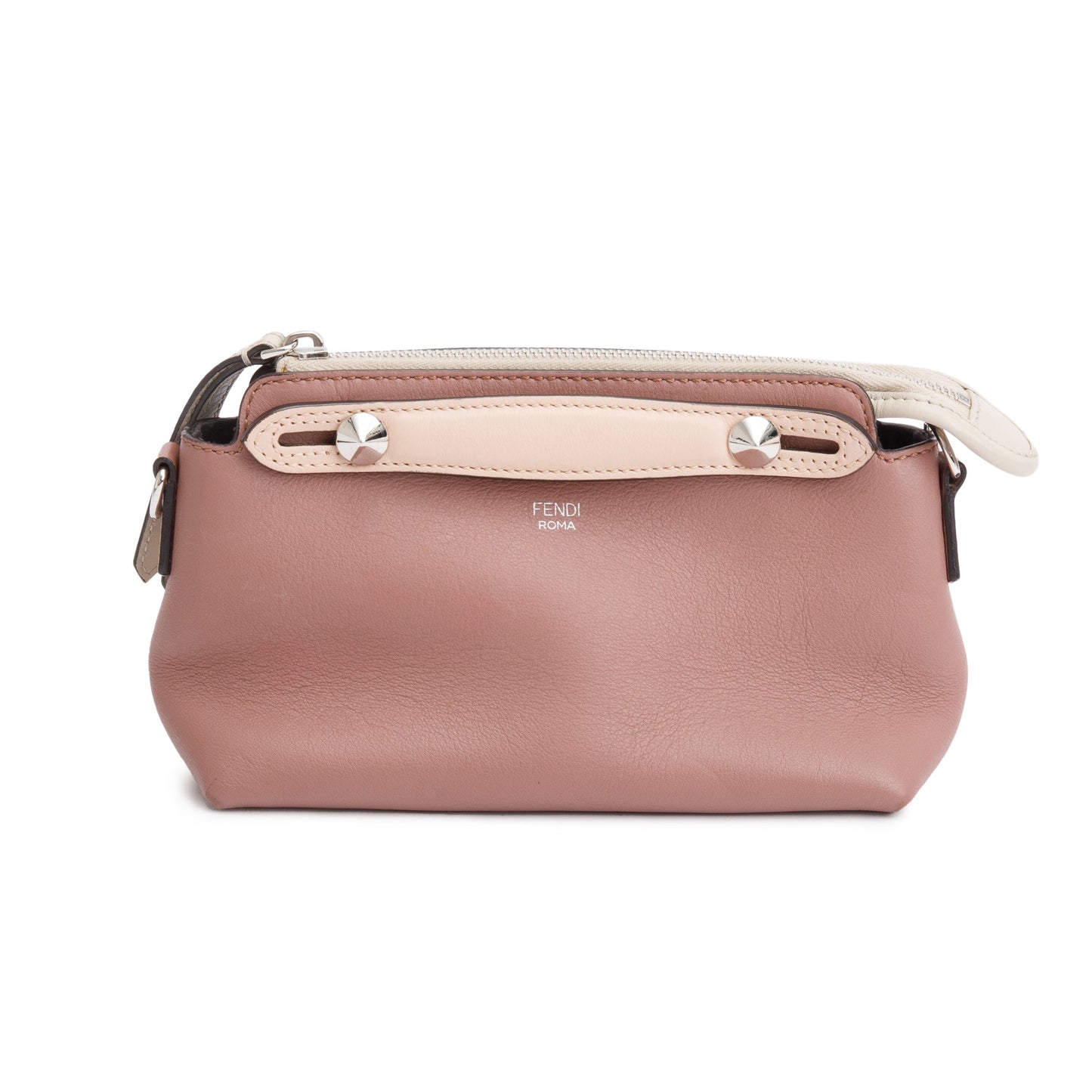 Fendi Neutral Vitello Dolce By the Way Mini Boston Bag