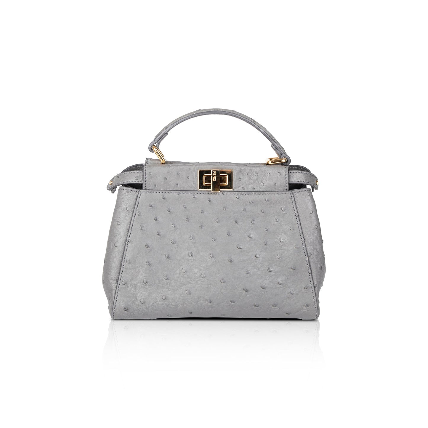 Fendi Ostrich Mini Peekaboo Isseu Bag