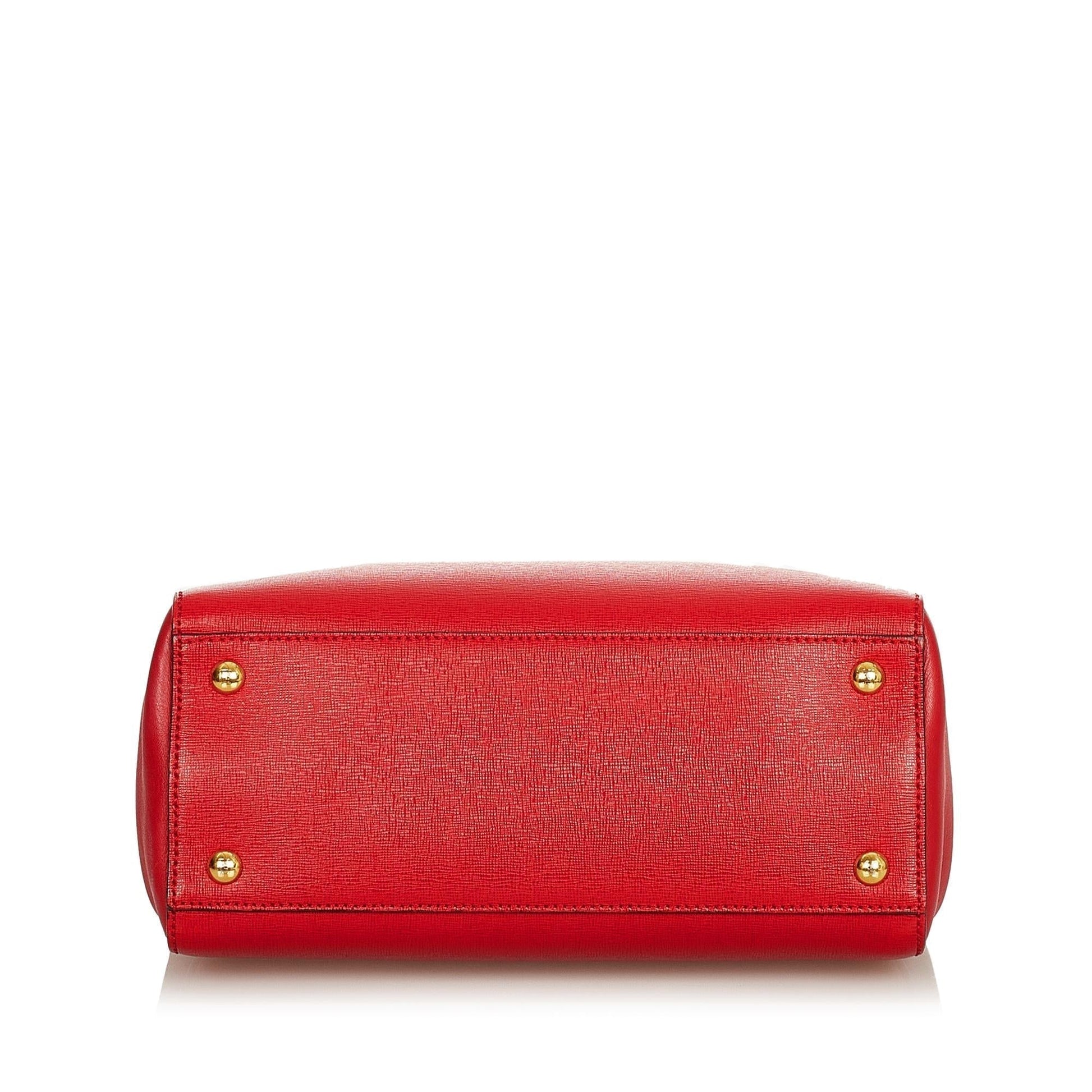 Fendi Petit 2Jours Leather Satchel