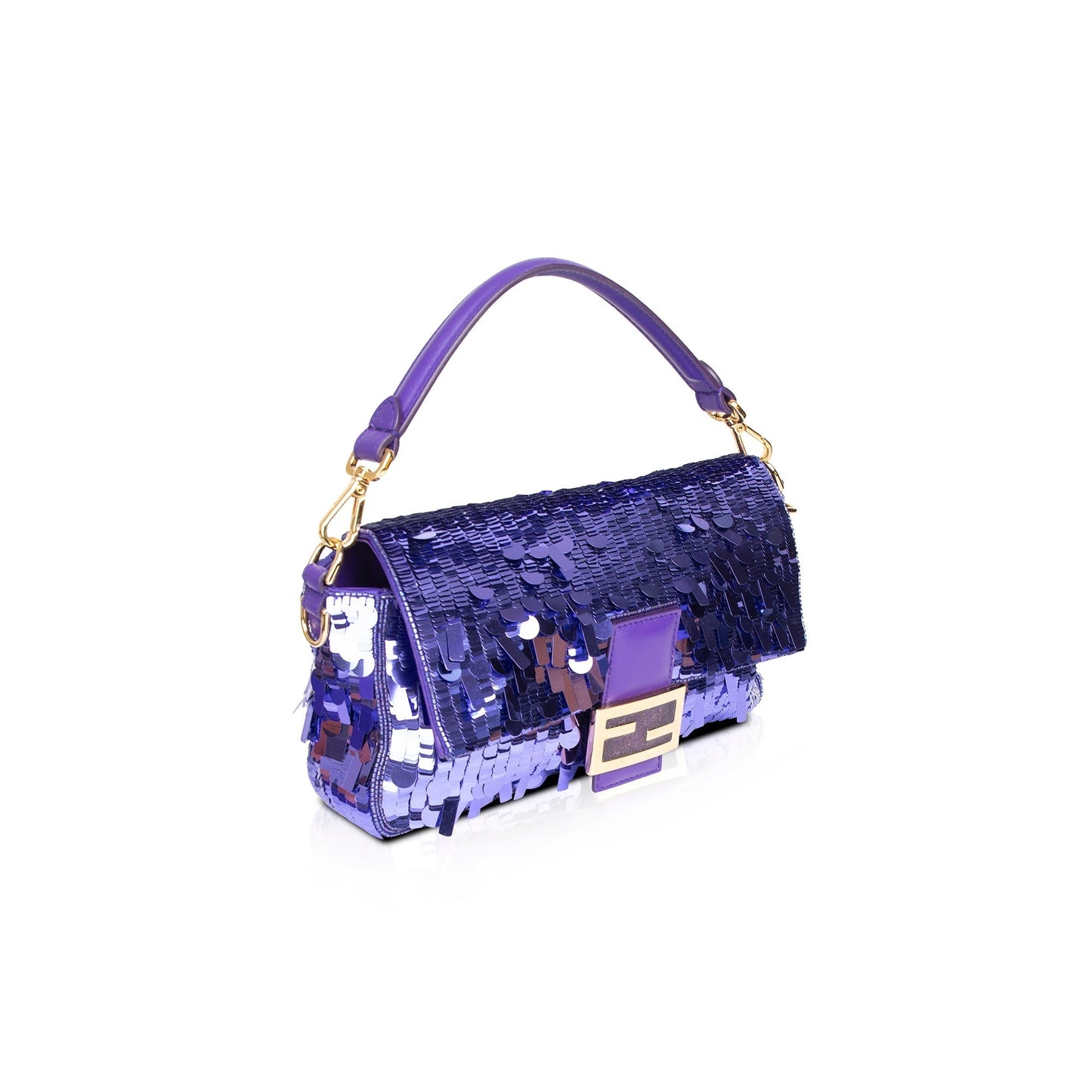 Fendi Purple Sequined Baguette Bag