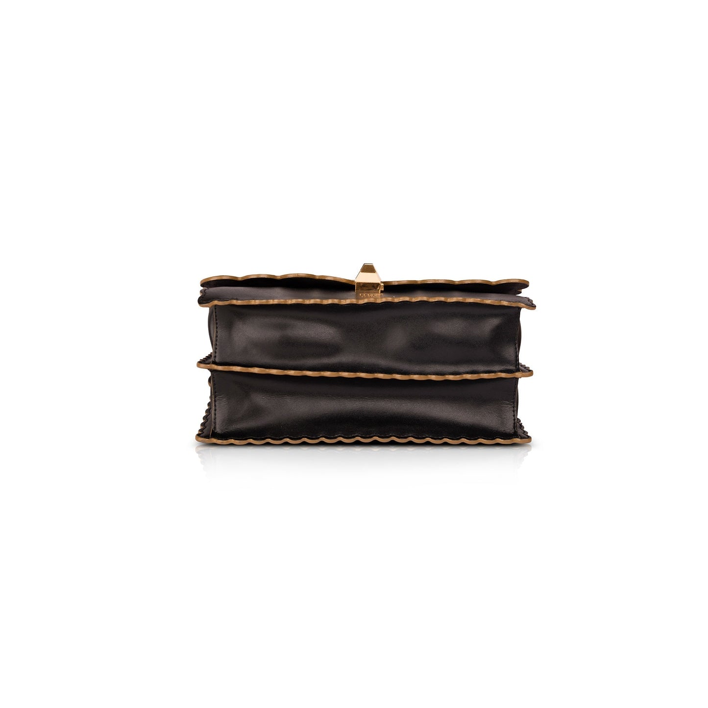 Fendi Scalloped Studded Kan I Shoulder Bag