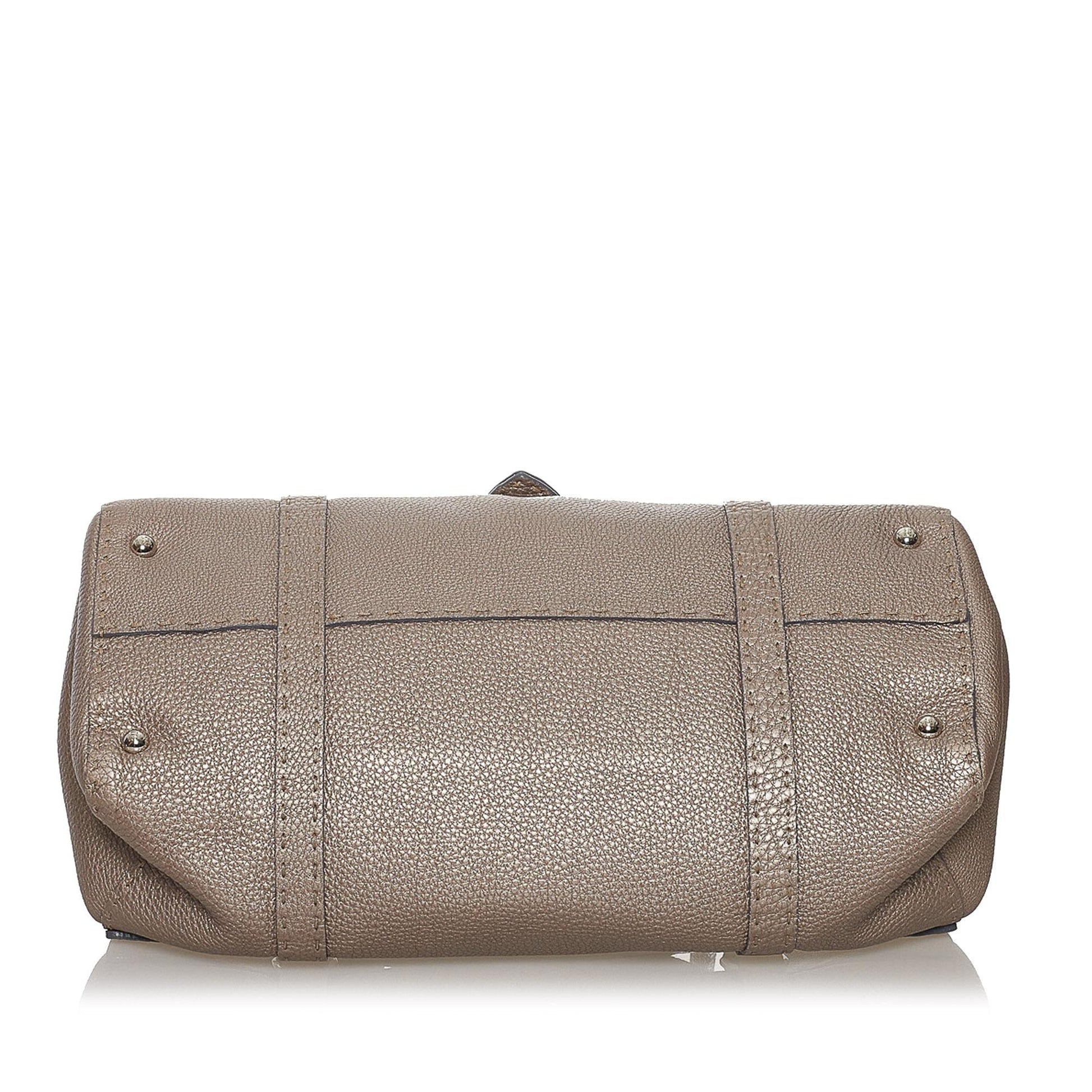 Fendi Selleria Linda Leather Handbag