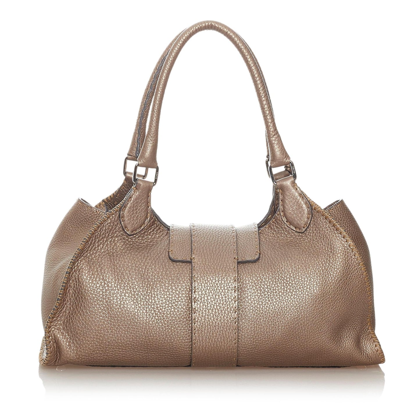 Fendi Selleria Sporty Leather Shoulder Bag