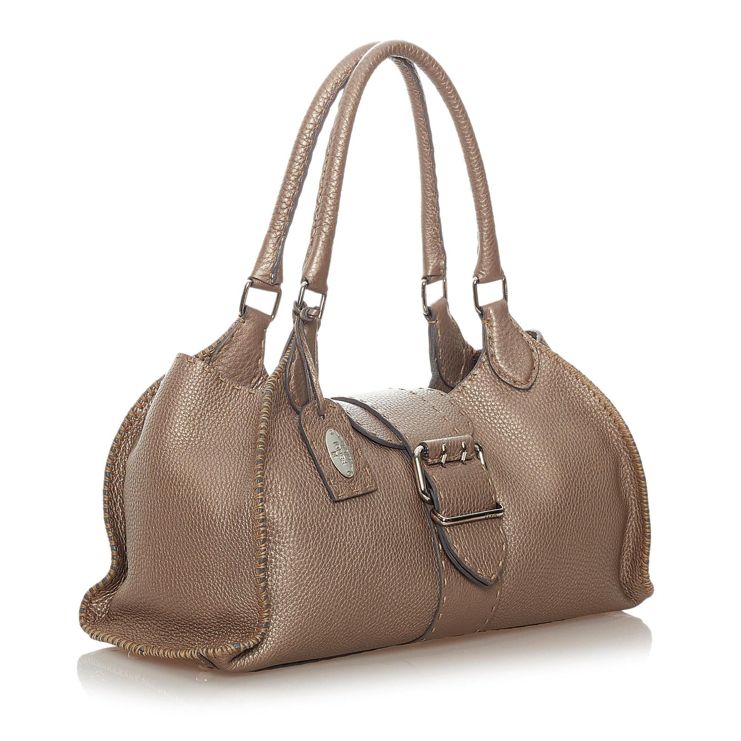 Fendi Selleria Sporty Leather Shoulder Bag